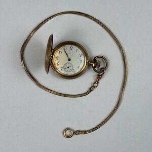 Vintage 1911 Elgin Pocket Watch 12s Grade 303 Running 10K GF Victory Case RUNS